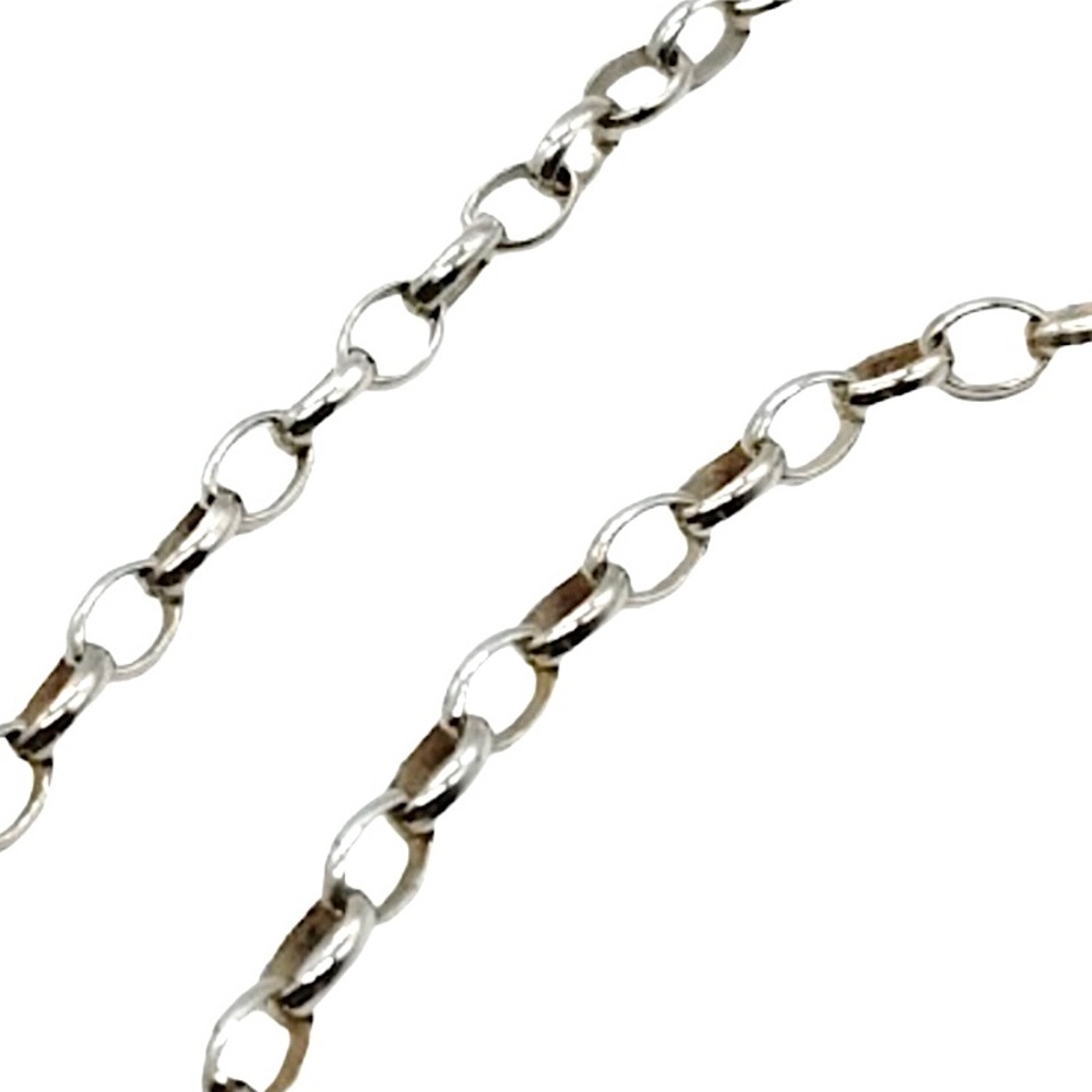 GUCCI Interlinked GG Sterling Silver Pedant on Open Link Chain 21 inches long - Picture 6 of 10